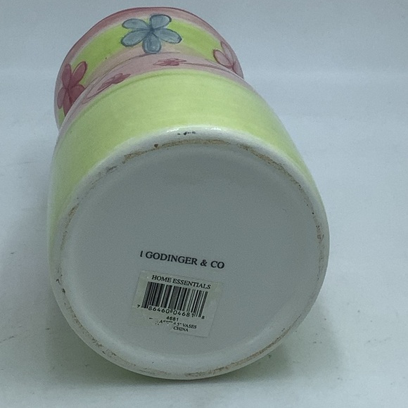 I Godinger & Co. Chartreuse  and Pink Vase - Picture 7 of 8